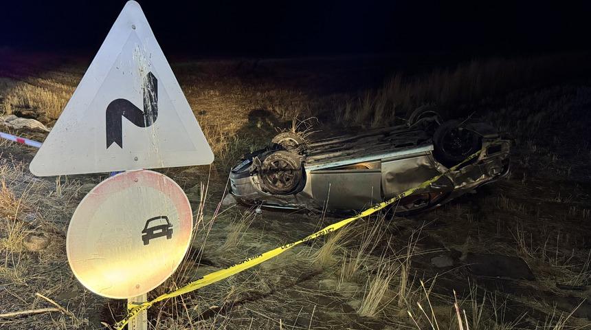 Nevşehir'de devrilen otomobildeki 2 kişi yaşamını yitirdi 