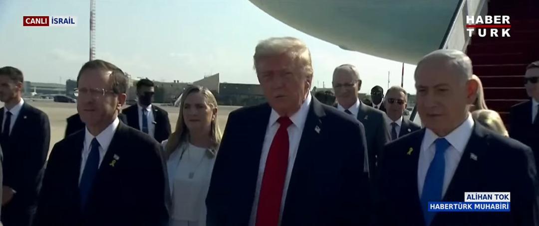 Son dakika | Uçaktan iner inmez koyu sohbet! İsrail de yollar kapatıldı, Trump ın ziyaretinden ilk kareler geldi... "Savaş bitti, ateşkes sürecek" 7
