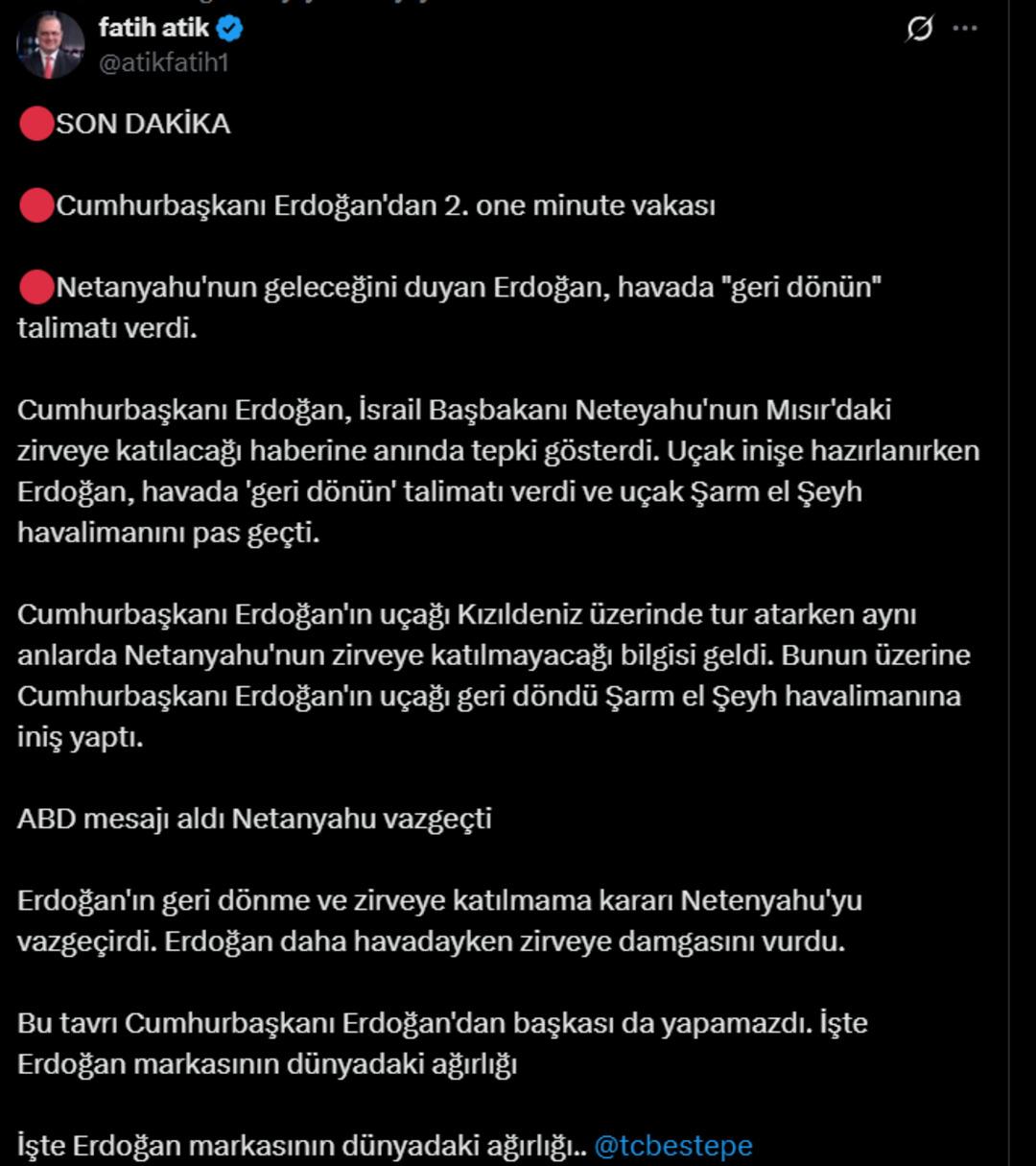  TUR havada turladı, uçak pisti pas geçti! Netanyahu yu duyunca Cumhurbaşkanı Erdoğan resti çekti: "GERİ DÖNÜYORUZ" 5