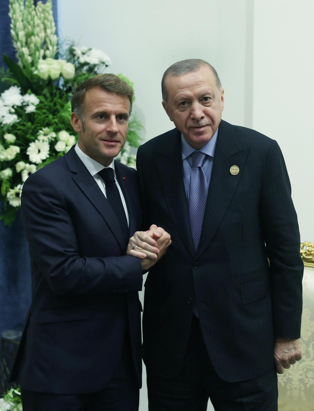 Cumhurbaşkanı Erdoğan, Fransa Cumhurbaşkanı Macron ile görüştü 1