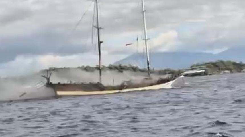 Gulet tekne küle döndü