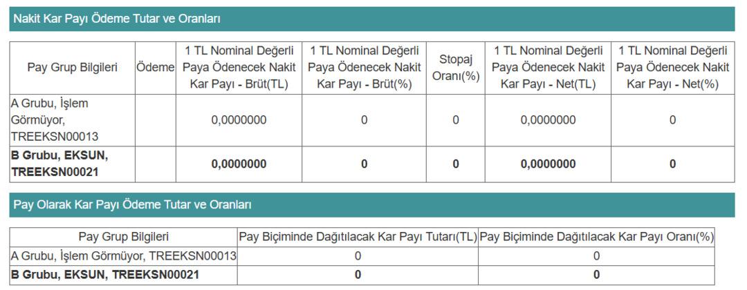 EKSUN dan temettü açıklaması: Ödeme yapacak mı? 1