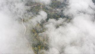 Göz gözü görmedi! Sisle kaplanan Yedigöller yolu dronla görüntülendi
