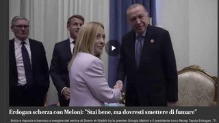Cumhurbaşkanı Erdoğan’ın İtalya Başbakanı Meloni’ye sigara uyarısı İtalya basınında