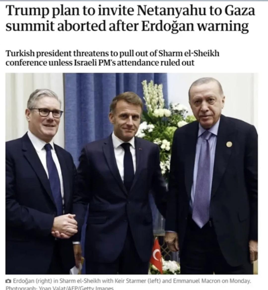 Mısır daki Gazze zirvesi öncesi tarihi rest! Dünya basını bunu konuşuyor: "Erdoğan ın baskını, Netanyahu yu geri döndürdü" 3