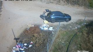 Çevreyi kirletti, kameralardan kaçamadı