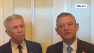 Son dakika | Meclis'te sürpriz zirve! Mansur Yavaş, Özgür Özel ile bir araya geldi