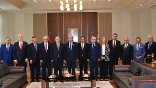 KKTC Cumhurbaşkanı Tatar, 3 ülkenin parlamentolar arası dostluk gruplarını kabul etti