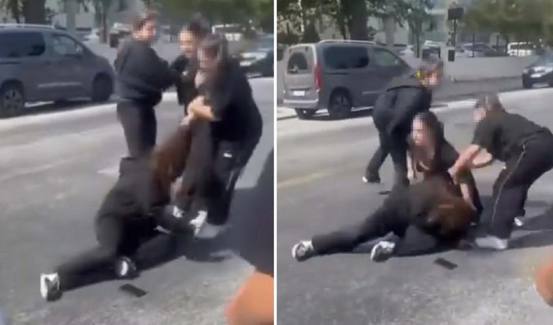 Akran zorbalığı kamerada: Saçlarından tutup sürükledi! Emniyet açıklama yaptı 1
