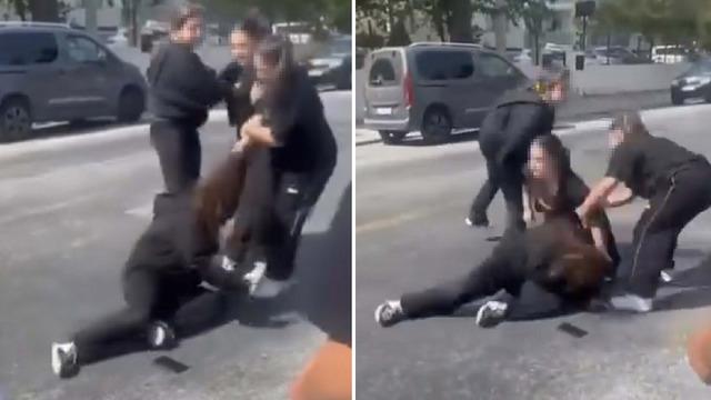 Akran zorbalığı kamerada: Saçlarından tutup sürükledi! Emniyet açıklama yaptı