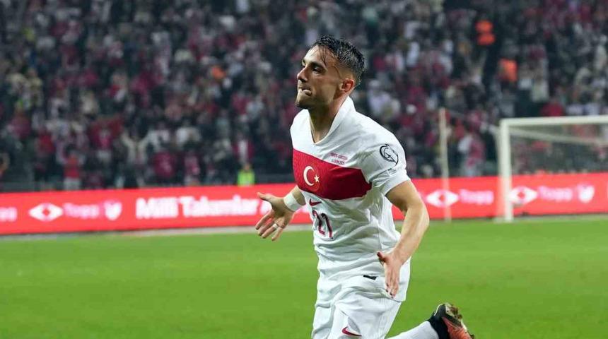 Yunus Akgün, milli formayla 3. gol sevincini yaşadı
