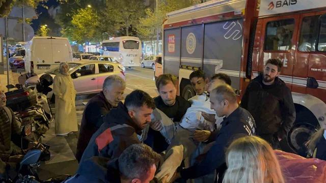 Kaza sonrası genç sürücünün ayağı motosikletin pedal demirine sıkıştı 2