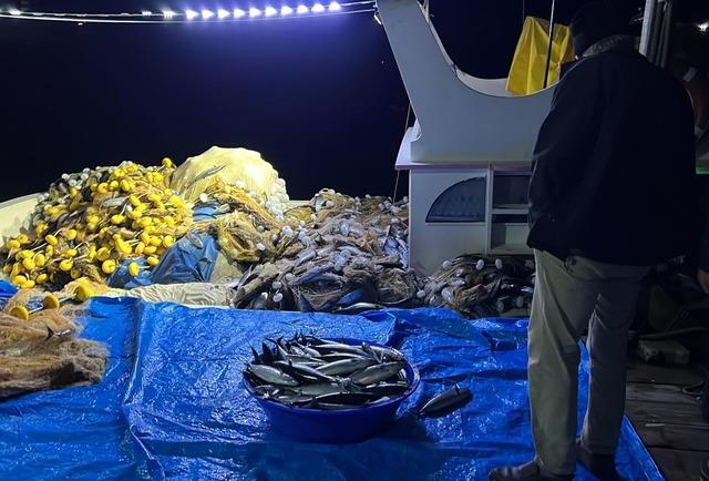 Sinop ta balıkçılar bir gecede 3 bin 200 palamut avladı 2