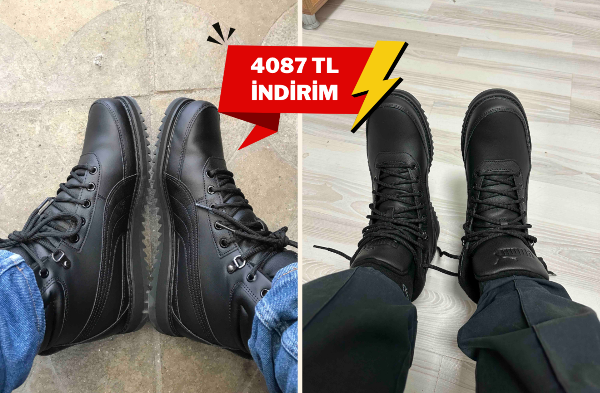 Fiyatı 2612 TL’ye düştü! Kışa meydan okuyan Puma botta dev indirim