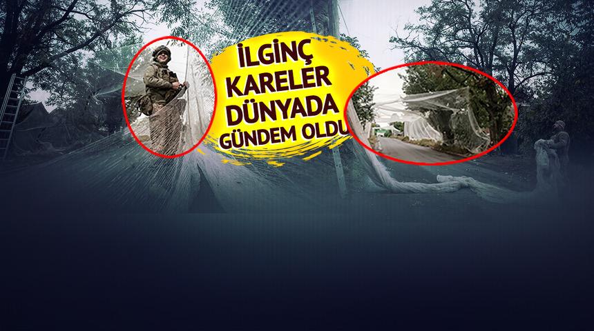 Yolun ortasını ağlarla kapattılar! Nedeni şaşırttı... Rus ordusu füze ve İHA yağdırırken Ukrayna'da dikkat çeken görüntüler