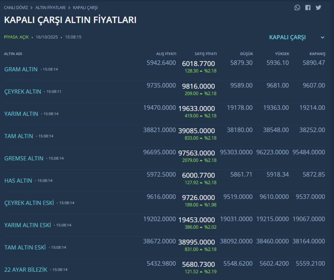 Tüm zamanların rekorunu kırdı! Altın 6 bin TL yi geçti 1