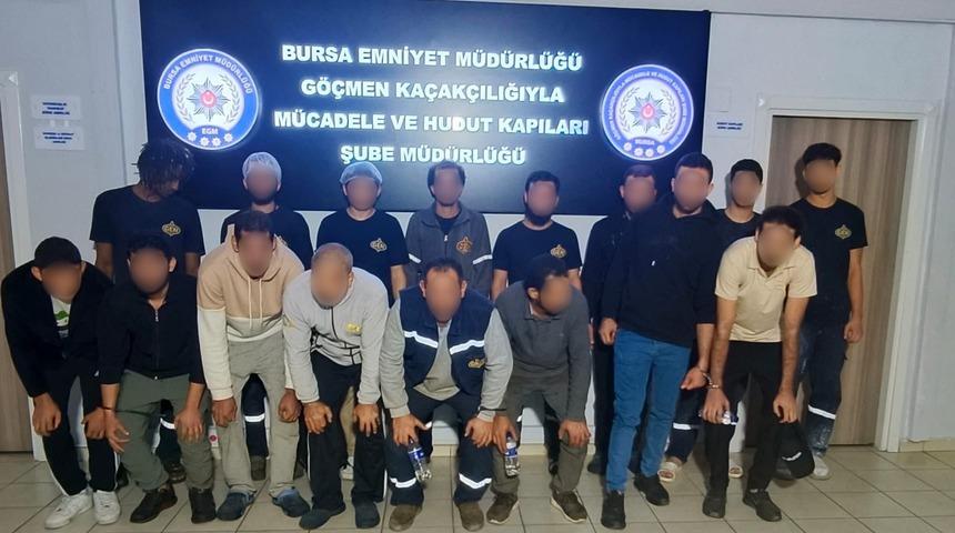 Bursa’da kaçak göçmen operasyonu