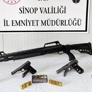 Sinop'ta silah kaçakçılığı operasyonu: 3 gözaltı
