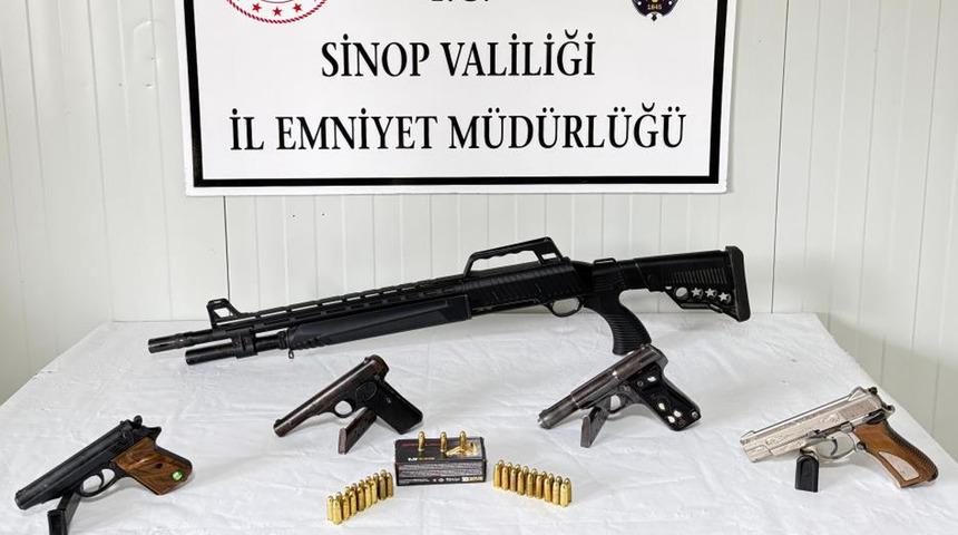 Sinop'ta silah kaçakçılığı operasyonu: 3 gözaltı