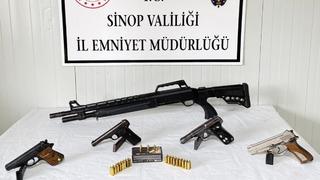 Sinop'ta silah kaçakçılığı operasyonu: 3 gözaltı