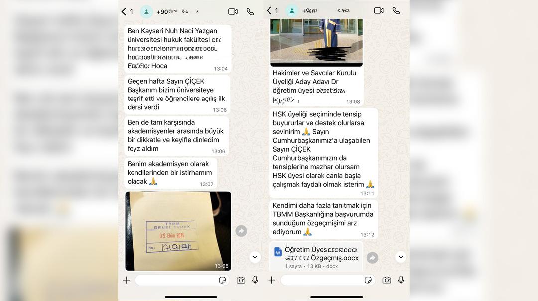 Torpil talebi ifşa oldu! Yanlış Cemil Çiçek e attığı mesajlar ortaya çıkan akademisyen hakkında harekete geçildi 1