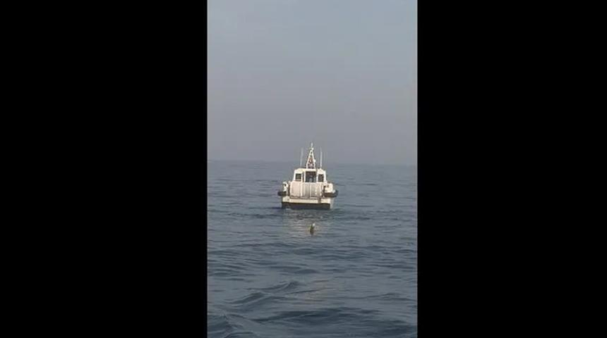 Zonguldak'ta denizde roket motoru bulundu