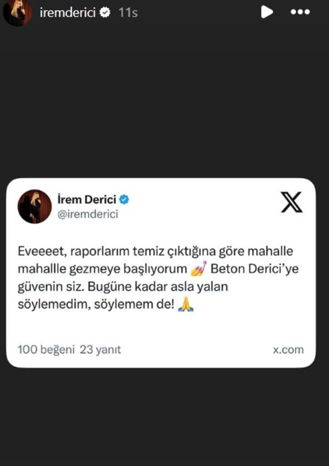 Operasyonla evinden alınmıştı! İrem Derici nin uyuşturucu test sonucu çıktı!  Mahalle mahalle gezeceğim   2