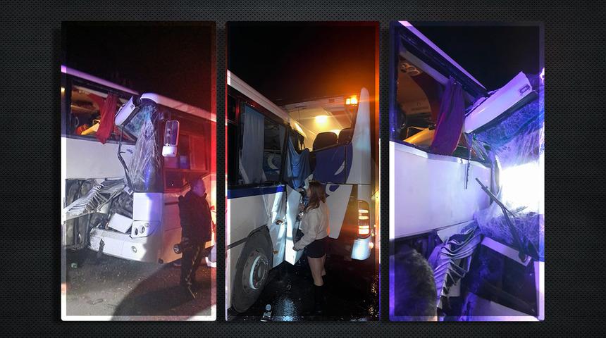 Sinop-Samsun karayolunda feci kaza! Servis otobüsü yolcu otobüsüne çarptı: Çok sayıda yaralı var!