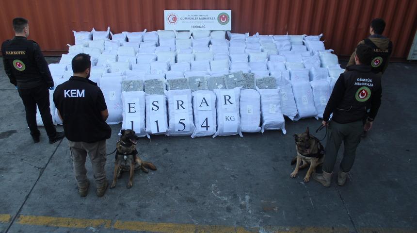 Tekirdağ ve Edirne'de 1,3 ton uyuşturucu ele geçirildi