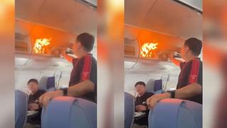 Havada dehşet anları! Bagaj bir anda alev alev yandı, uçak acil iniş yaptı!