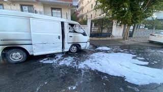 Batman'da park halindeki panelvan yandı! 