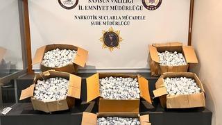 Tıra gizlemişler! Samsun'da 153 bin 615 sentetik ecza ele geçirildi