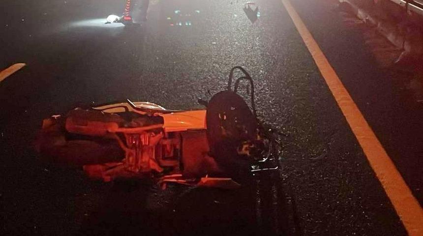 Manisa’da devrilen motosikletin sürücüsü hayatını kaybetti