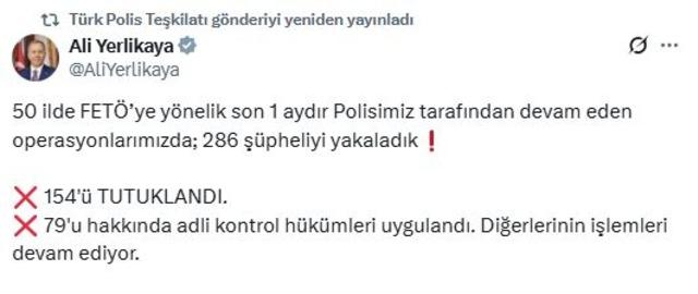 50 ilde FETÖ operasyonları: 154 tutuklama 1