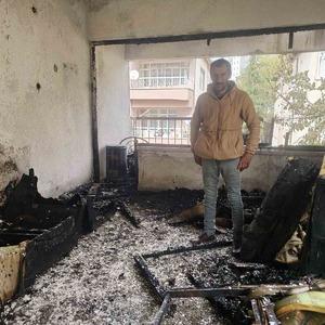Evi yanan baba yardım bekliyor