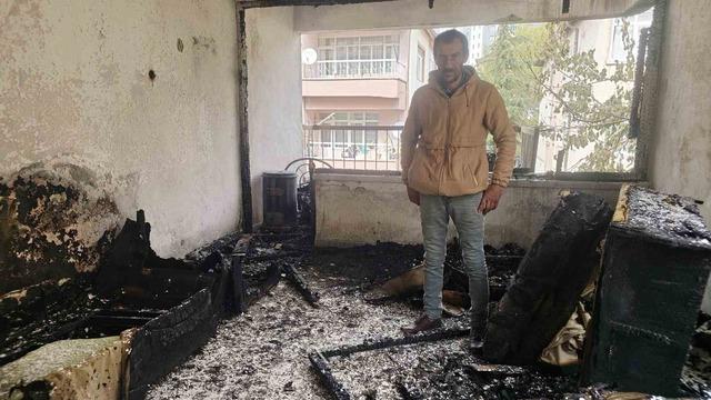 Evi yanan baba yardım bekliyor