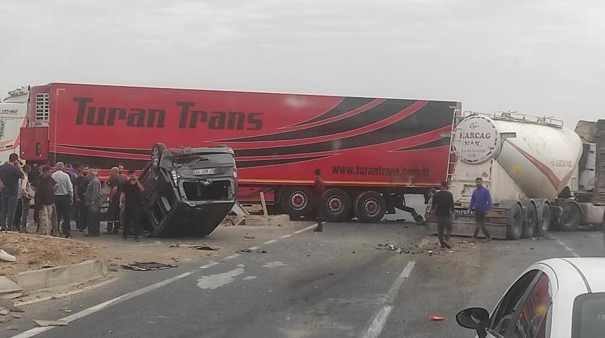 Mardin’de zincirleme trafik kazası: 3 yaralı