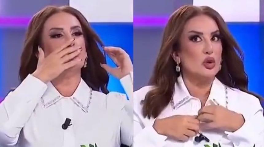 &Uuml;nl&uuml; sunucu Sinem Yıldız canlı yayında fenalaştı! Bir anda d&uuml;ğmelerini a&ccedil;maya başlayıp telaşlandı