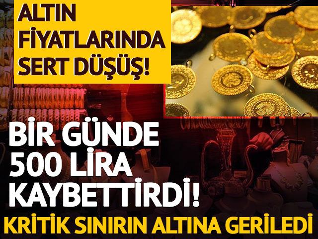 Altın fiyatlarında sert düşüş! Bir günde 500 lira kaybettirdi