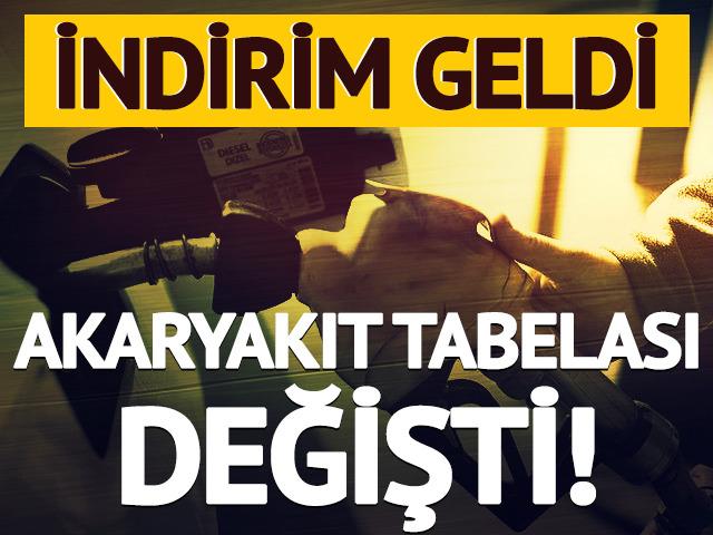 Akaryakıt tabelası değişti! İndirim geldi