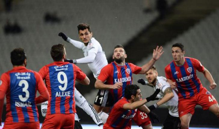 Beşiktaş-Karabükspor maçından kareler G1