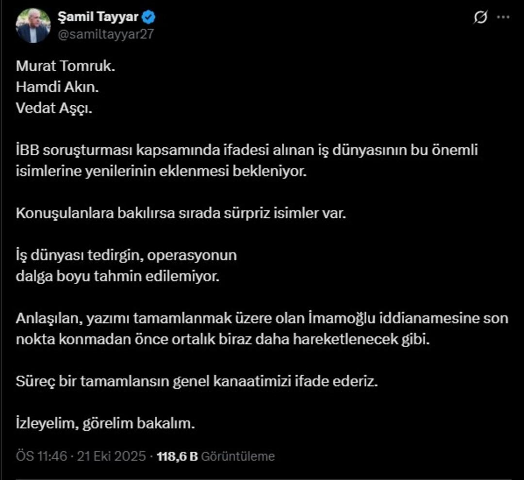 Şamil Tayyar dan gündem olacak çıkış! "İş dünyası tedirgin" diyerek vurguladı: "Sırada sürpriz isimler var" 3