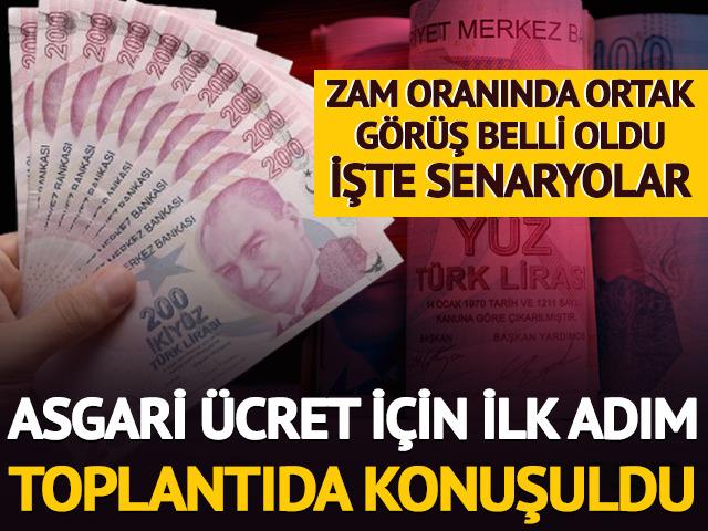 Asgari ücret için ilk adım, toplantıda konuşuldu! Zam oranında ortak görüş, işte senaryolar