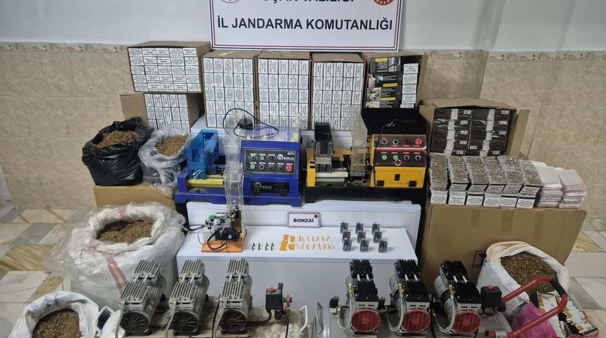 Yer: Uşak! Evinde kaçak sigara malzemeleri bulunan şüpheli tutuklandı