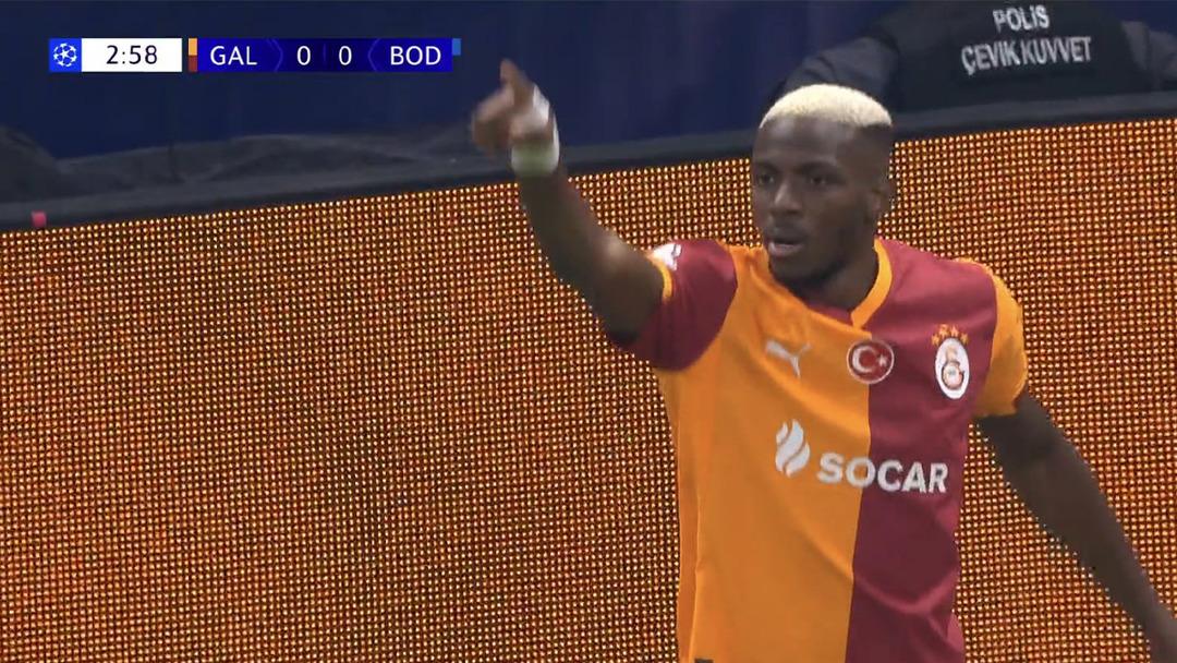 Galatasaray da Victor Osimhen Bodo/Glimt karşısında attığı golle takımını öne geçirdi! Rekor kırarak tarihe geçti... 2