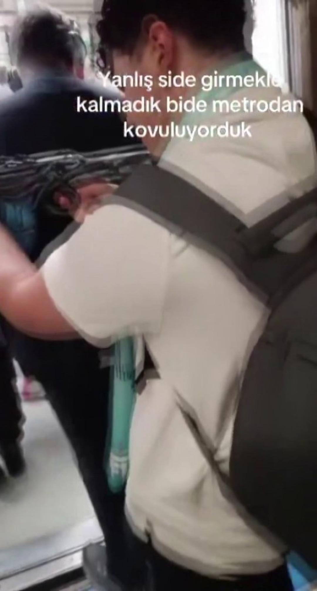 Metroda oyuncak tüfekle korkutup sosyal medyada paylaşmıştı! Gözaltına alındı 1