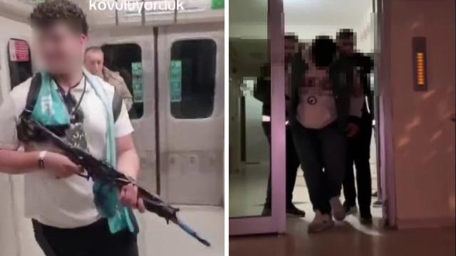 Metroda oyuncak tüfekle korkutup sosyal medyada paylaşmıştı! Gözaltına alındı