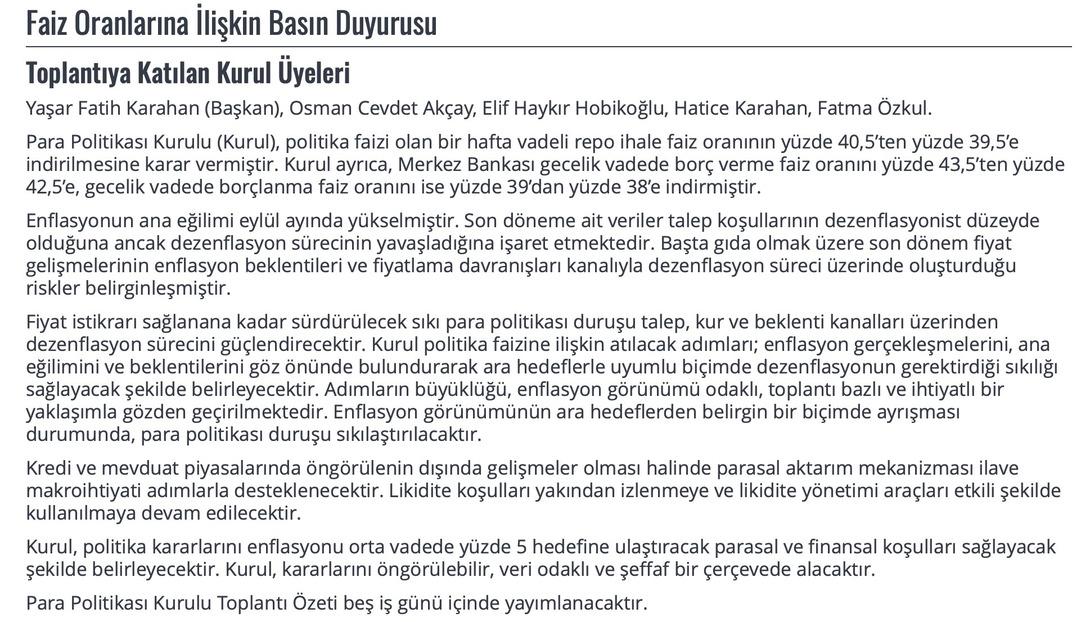 Merkez Bankası faizi indirdi ama gönülsüz mü? 1