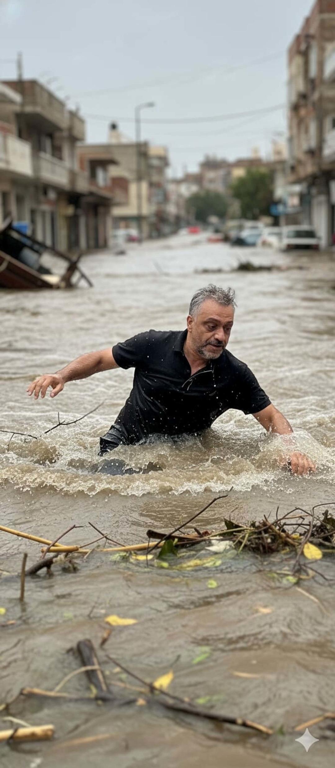 İzmir de sağanak yağış hayatı felç etti! Foça da yollar göle döndü, araçlar suya gömüldü 4