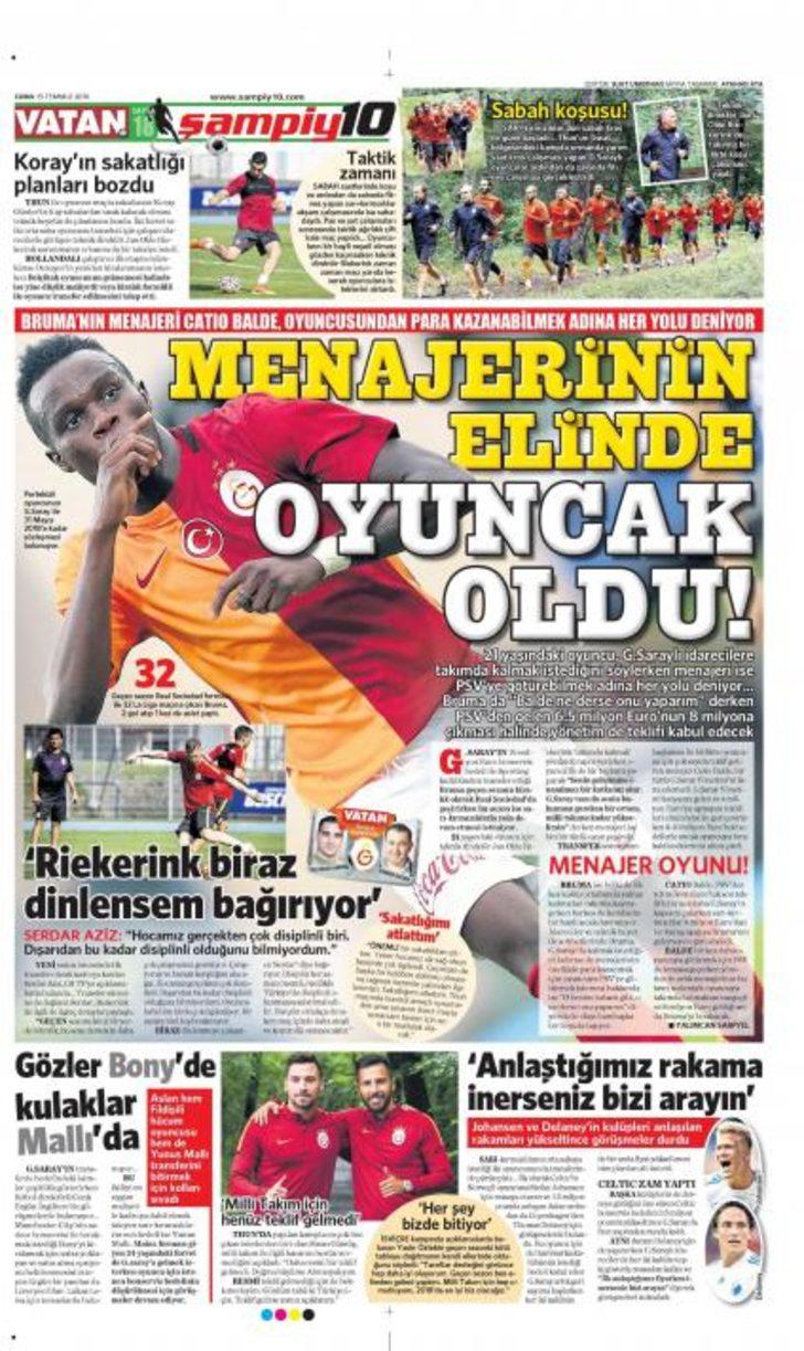 Gazete manşetleri (15 Temmuz) G2